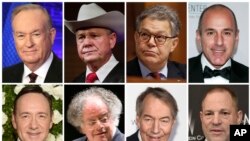 Bil O'Rajli, Roj Mur, Al Franken, Met Lauer, Kevin Spejsi, Džejms Levin, Čarli Rouz i Harvi Vajnstin. 