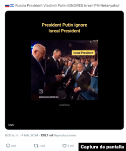 Captura de la publicación en X.