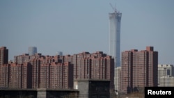 资料照：北京的一处居民楼群。（2017年12月16日）