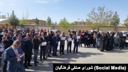 اعتراض معلمان در شهرستان فیروزه، استان خراسان رضوی. آرشیو