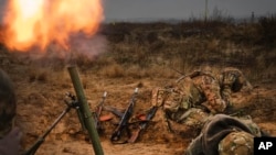 Pripadnici ukrajinske Nacionalne garde tokom obuke, 8. novembra 2023.
