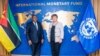 Presidente de Moçambique, Filipe Nyusi, e diretora-geral do Fundo Monetário Internacional, Kristalina Georgieva, Washington, 17 abril 2024