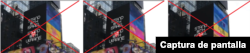 Fotogramas del clip viralizado en el que se observa la interferencia.