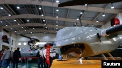 台湾国防部向媒体展示台湾研发制造的无人机。(2023年3月14日)