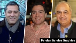 نام از راست: مراد طاهباز، سیامک نمازی و عماد شرقی. هنوز هویت نفر چهارم اعلام نشده است.
