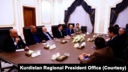 کۆبوونەوەی نێچیرڤان بارزانی لەگەڵ ئەندامانی هاوپه‌يمانيى به‌ڕێوه‌بردنى ده‌وڵه‌ت لە بەغدا لە بەرواری 6-4-2024.