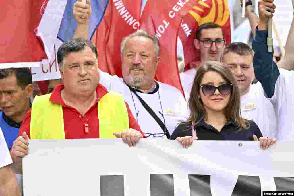  Протест на обединетите синдикати за поголеми работнички права, под мотото &bdquo;Ние работниците&ldquo;. Скопје, 1ви Мај, 2024 &nbsp; 