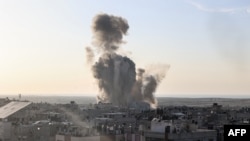 Ծուխ է բարձրանում իսրայելական ավիահարվածից հետո Ռաֆահում, հոկտեմբերի 30, 2023