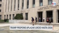 Trump busca aplazar hasta 2026 juicio en DC y negocia fianza en Georgia