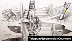 Російська пропагандистська машина використовує квазікультурні ініціативи для досягнення політичних цілей російської влади, мілітаризації російського суспільства та пропаганди війни проти України. Фото: знімок з екрану з пропагандистського російського відео про "пса Балбєса"