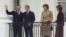 FILE - The Shah of Iran, Mohammad Reza Pahlavi, President Jimmy Carter, Empress Farah Pahlavi and U.S. first lady Rosalynn Carter are pictured on a balcony at the White House in Washington, Nov. 15, 1977.