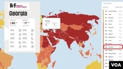 „რეპორტიორები საზღვრებს გარეშე“ პრესის თავისუფლების ინდექსში საქართველოს მაჩვენებლის მკვეთრ ვარდნას კრემლის პოლიტიკურ გავლენას უკავშირებს 