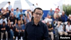 資料照片：中國導演婁燁帶著他執導的電影《一部未完成的電影》參加法國康城影展。(2024年5月17日)