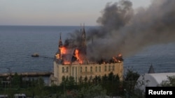 ساختمان یک موسسه آموزشی در اودسا پس از حمله موشکی روسیه - ۱۰ اردیبهشت ۱۴۰۳