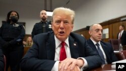 Поранешниот претседател Доналд Трамп присуствува на неговото судење во Кривичниот суд на Менхетен, 28 мај 2024 година, во Њујорк.