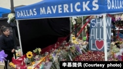 5月11日艾倫奧特萊斯悼念現場（李慕提供）