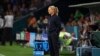 England's head coach Sarina Wiegman looks at the Women's World Cup round of 16 soccer match between England and Nigeria in Brisbane, Aug. 7, 2023. 