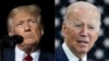 Mantan Presiden Donald Trump, kiri, dan Presiden Joe Biden, kanan. Biden dan Trump sedang mempersiapkan untuk kembali mencalokan diri pada Pilpres 2024. (Foto: AP)