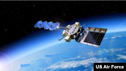 空军研究实验室阿拉克涅轨道飞行实验的艺术概念图。 （图片/AFRL）