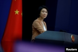 中國外交部發言人毛寧在北京的新聞發布會上。(2023年6月21日)