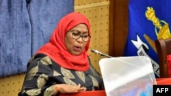 Rais Tanzania Samia Suluhu akiwa Dodoma tarehe 22 Aprili , 2021. 