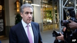 FILE - Michael Cohen leaves his apartment building on his way to Manhattan criminal court in New York, May 20, 2024. The Supreme Court on Oct. 21, 2024, rejected Cohen's bid to reinstate a lawsuit against former President Donald Trump and others.