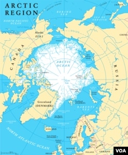 A map of the Arctic Region