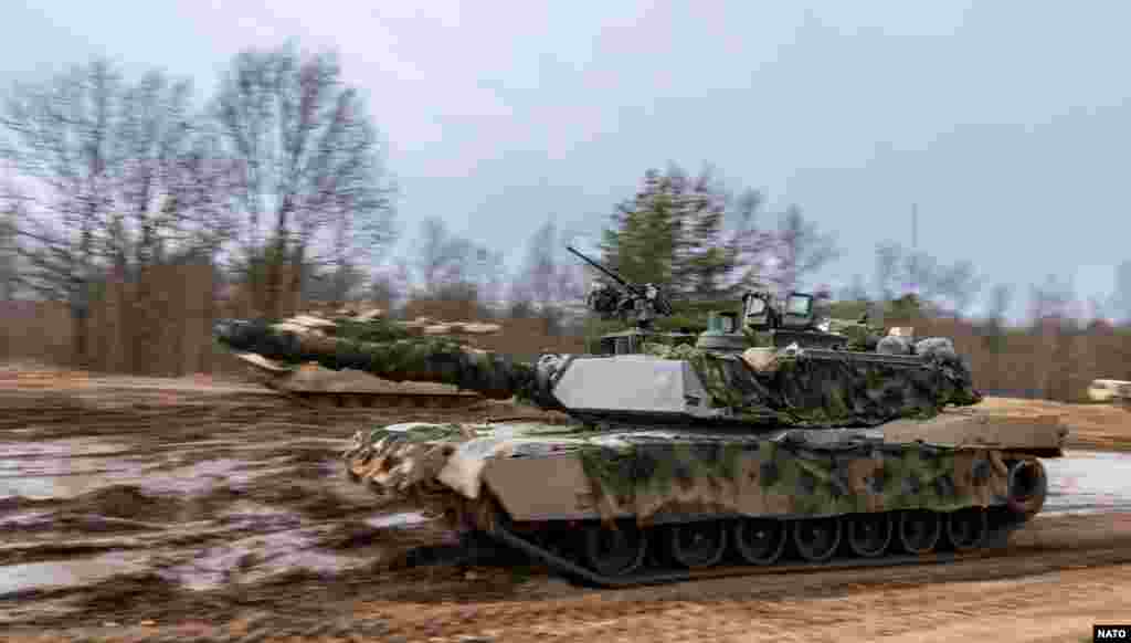 ამერიკული "M1 აბრამსის" ტანკი - ნატოს წვრთნები "დრაკონი 2024"