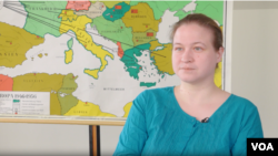 德國馬歇爾基金會研究員馬曉月(Mareike Ohlberg)。 (美國之音喬納森·斯皮爾拍攝)