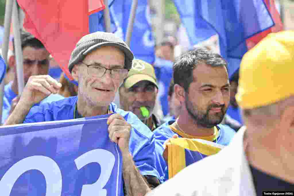  Протест на обединетите синдикати за поголеми работнички права, под мотото &bdquo;Ние работниците&ldquo;. Скопје, 1ви Мај, 2024 &nbsp; 