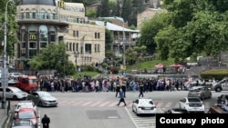 Protesti ili pripreme za njih u Tbilisiju traju cijeli dan. Foto: Detektor