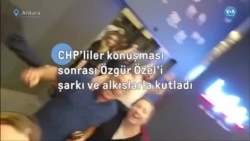 Konuşması sonrası CHP'liler Özgür Özel ve seçim sonuçlarını alkış ve şarkılarla kutladı