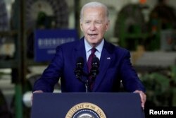 Američki predsjednik Joe Biden tokom govora u Auburnu u Maineu, 28. juli 2023. (Foto: REUTERS/Jonathan Ernst)