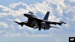 Arhiv - Borbeni avion američke proizvodnje F-16 "Falcon" snimljen 25. januara 2024.