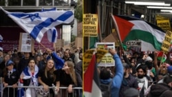 以巴雙方的支持者分別在美國多個城市舉行集會聲援