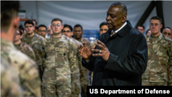 U.S. Secretary of Defense Lloyd Austin visits U.S. personnel deployed to Poland, Nov. 21, 2023. (Department of Defense photo by Chad J. McNeeley)
