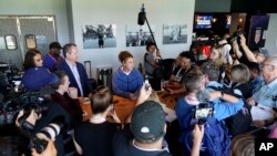 Trinity Rodman speaks with reporters during the 2023 Women's World Cup media day for the United States Women's National Team in Carson, Tuesday, June 27, 2023.