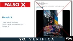 El video viralizado es un montaje y no hay registro de que realmente fuese emitido en NY.
