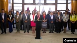 La fiscal de la Nación de Perú anuncia la presentación de una denuncia constitucional contra la presidenta Dina Boluarte [Cortesía: Ministerio Público]