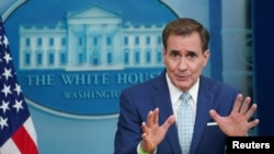 Juru bicara Gedung Putih, John Kirby memberikan konferensi pers di Washington, DC (foto: dok). 