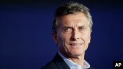 FILE - Argentina's President Mauricio Macri