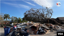Uharibifu uliyosababishwa na Kimbunga Ian katika eneo la Fort Myers, Florida.