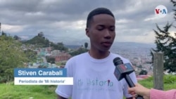 Stiven Carabali, periodista del proyecto juvenil 'Mi Historia' en Colombia