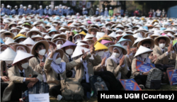 Sebanyak 9.833 mahasiswa baru Universitas Gadjah Mada mengikuti Pelatihan Pembelajar Sukses bagi Mahasiswa Baru (PPSMB) yang berlangsung 1-13 Agustus. (Foto: Humas UGM)