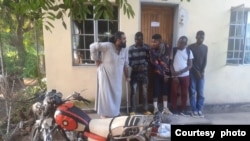 Four Malawians and a Pakistani national were arrested this week for trafficking a pangolin in Mangochi District. (Photo courtesy of Ameena Tepani Daudi) 