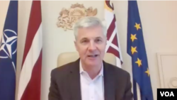 Artis Pabriks, Latvia's Minister of Defense, tells VOA that if Russia does not like NATO expansion, then Moscow can stop threatening its smaller neighbors. March 18, 2022.