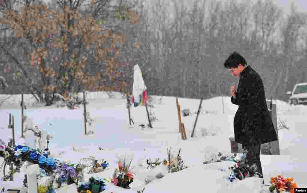Canada's Prime Minister Justin Trudeau pays his respects to the victims of a September stabbing spree at the James Smith Cree Nation, Saskatchewan.