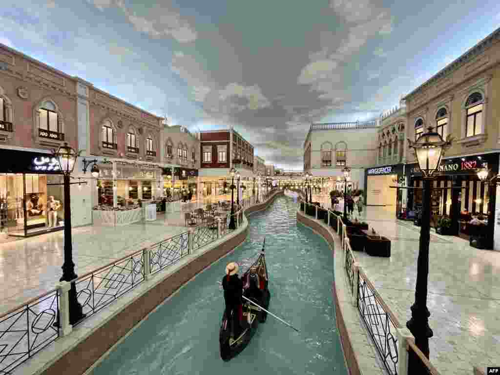 A picture shows the interior of the Villagio Mall in Qatar's capital Doha, Qatar, ahead of the FIFA 2022 football World Cup.
