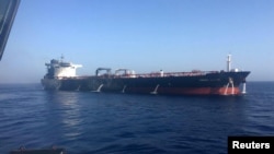 ناروے کا آئل ٹینکر جس پر خلیج اومان میں مبینہ حملہ کیا گیا تھا۔ 13 جون 2019