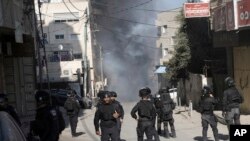 Polisi wa Israeli katika mojawapo ya maeneo yaliyokuwa na ghasia huko Jerusalem, Jan. 25, 2023.